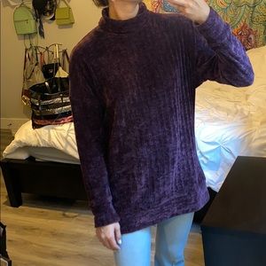 Plum turtleneck sweater